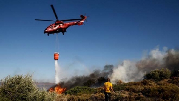 На северо-западе Пелопоннеса вспыхнул крупный пожар